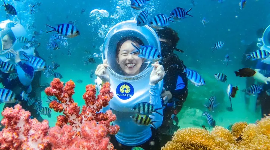 Experience walking in the ocean